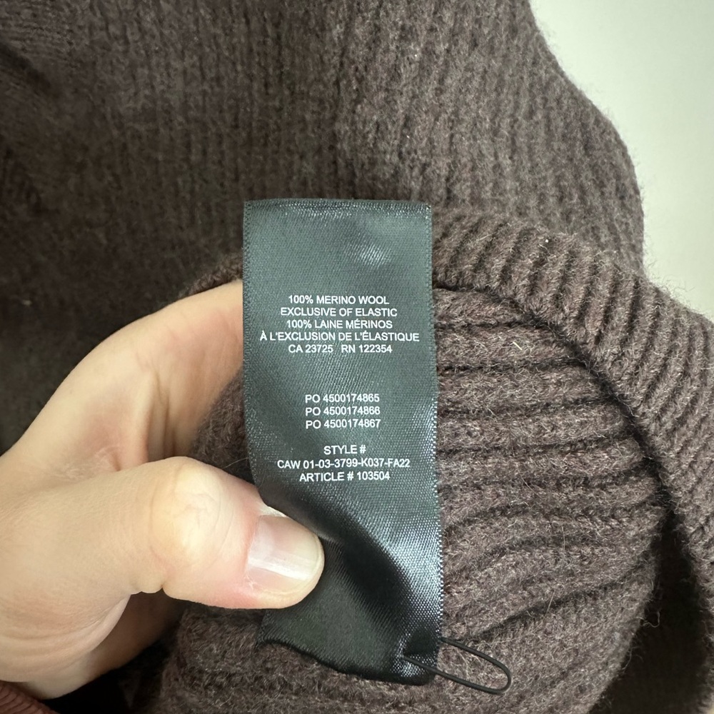 Babaton Women's Brown 100% merino wool Sweater - Picture 4 of 5